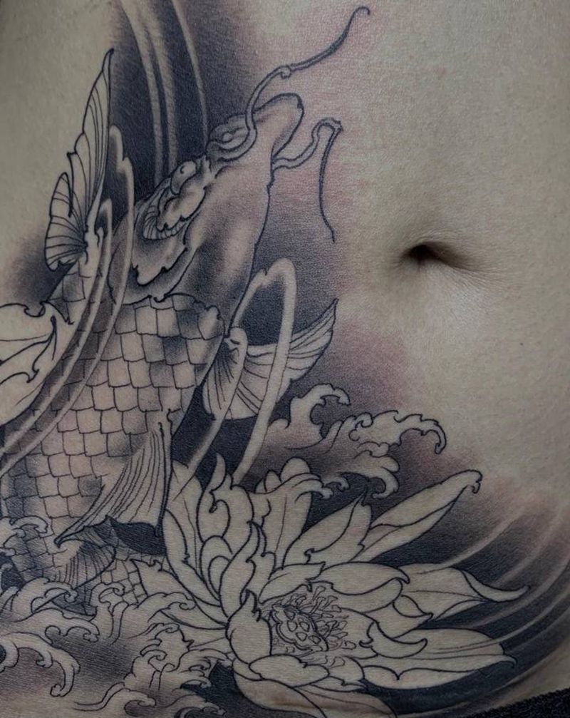 遮盖未完成纹身图片_新传统纹身图案