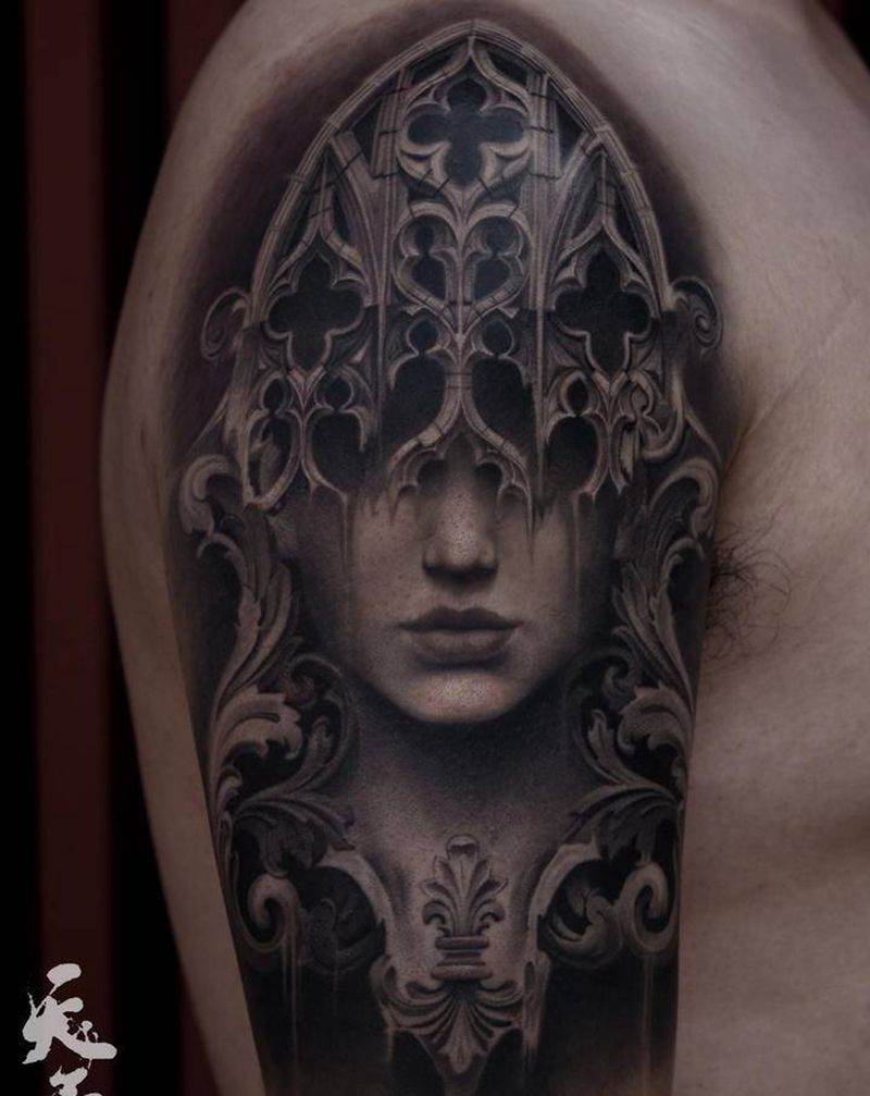 等完全恢复好了再重新拍一下纹身图片_手臂欧美写实纹身图案