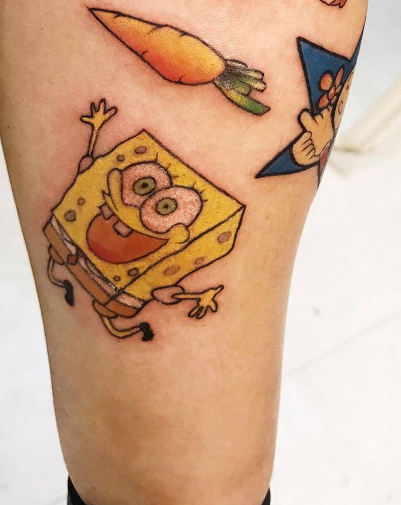 动漫纹身图片_手部New School纹身图案