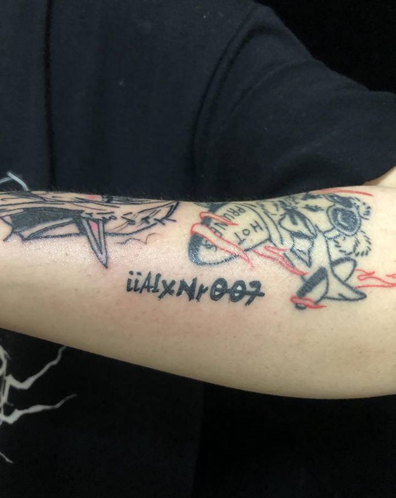 小清新英文纹身图片_手臂新传统纹身图案