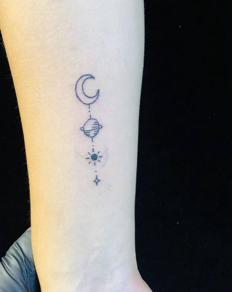 小清新纹身图片_手臂纹身图案