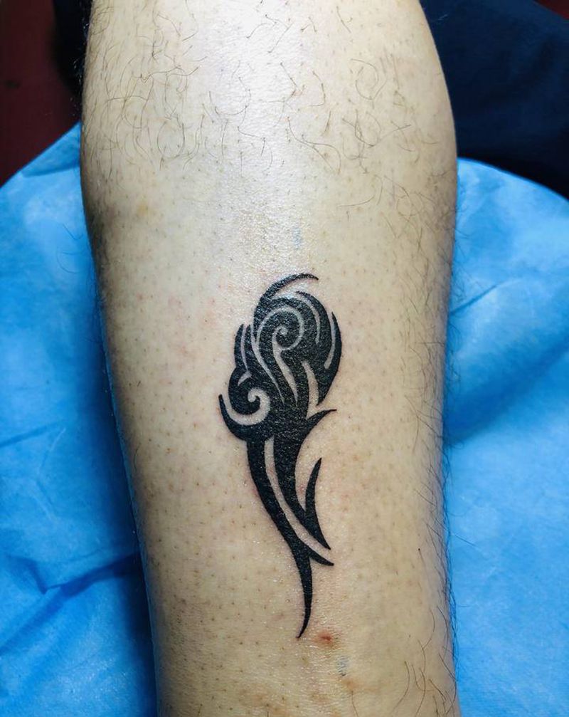 图腾纹身图片_腿部纹身图案