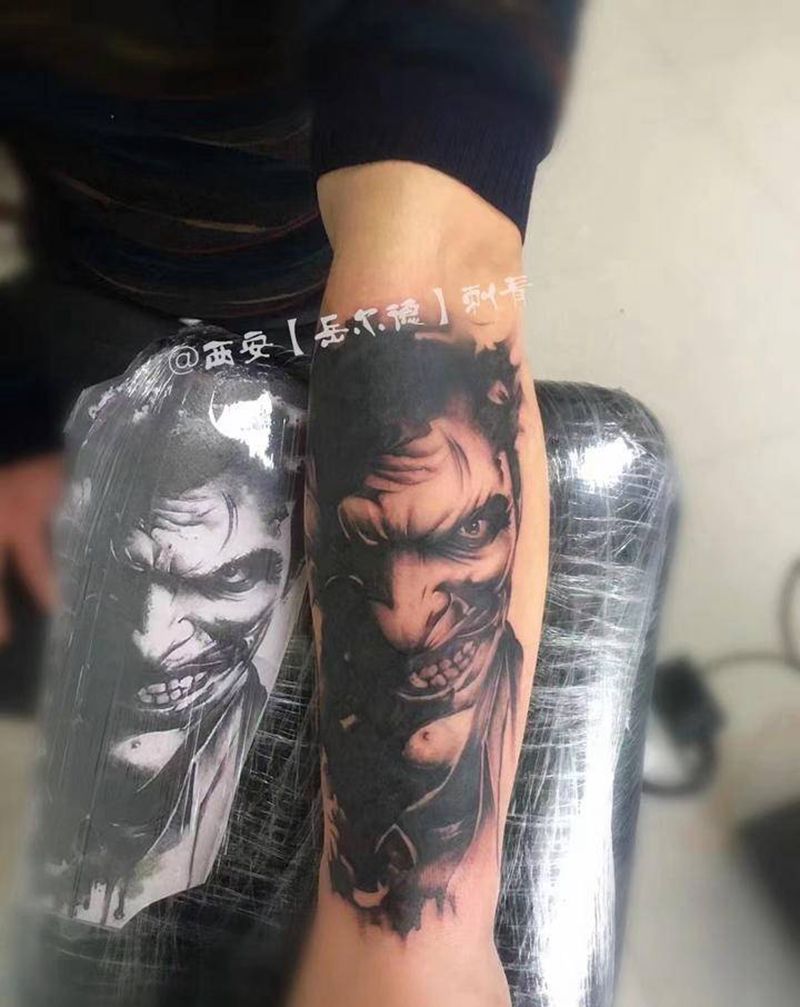 遮盖纹身图片_手臂欧美写实纹身图案