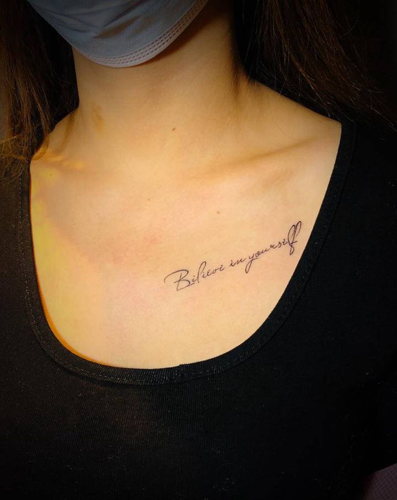 英文字母纹身图片_胸部纹身图案