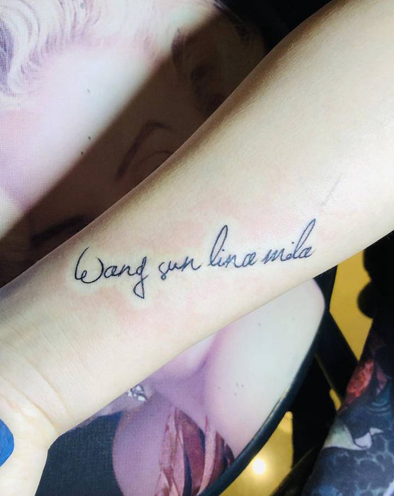 英文字母纹身图片_手臂纹身图案