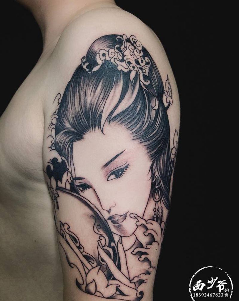艺妓纹身图片_手臂纹身图案