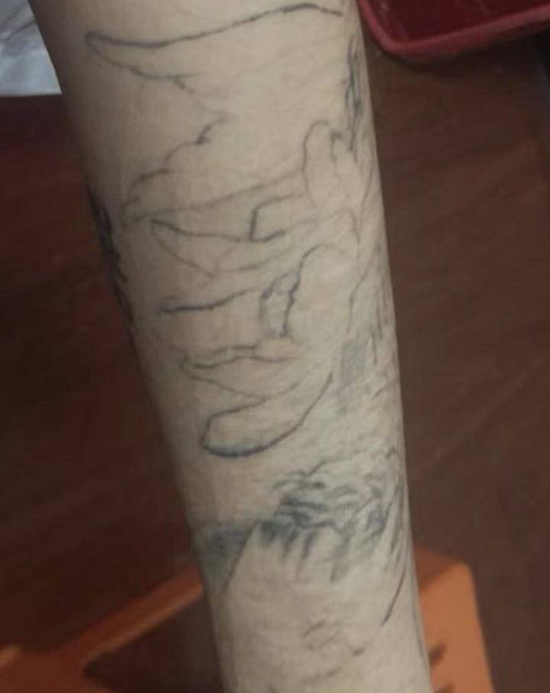 遮盖旧纹身纹身图片_手臂水彩纹身图案