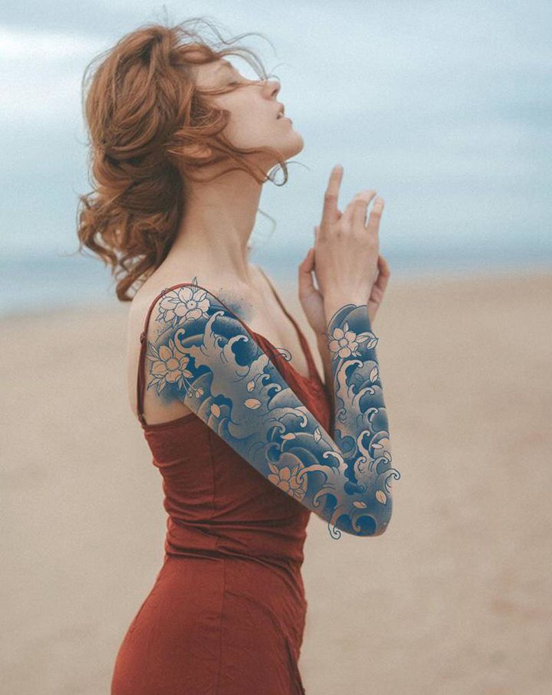 &纹身图片_手臂腿部新传统欧美写实纹身图案