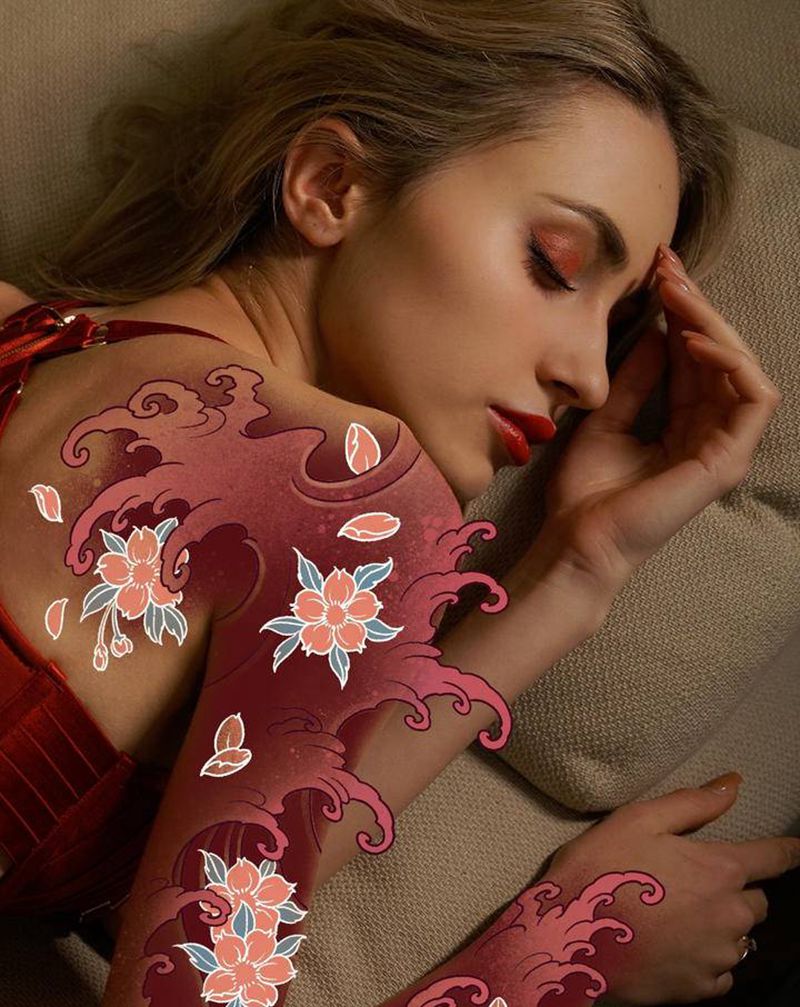 &纹身图片_手臂腿部新传统欧美写实纹身图案