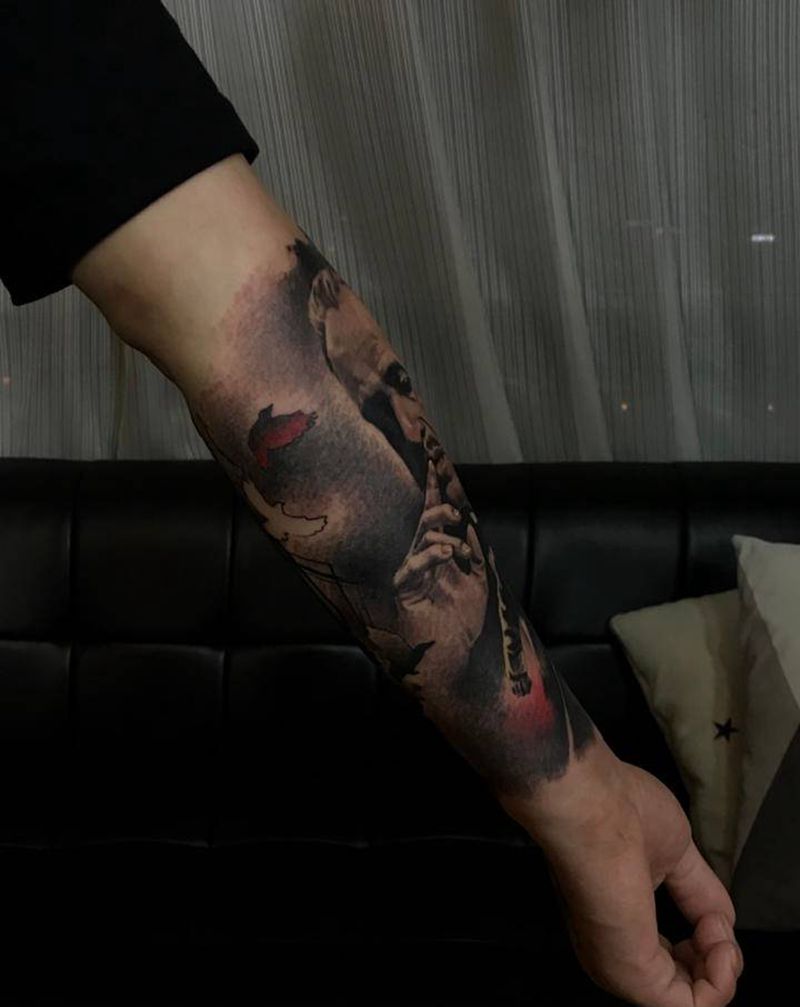 &纹身图片_手臂腿部新传统欧美写实纹身图案