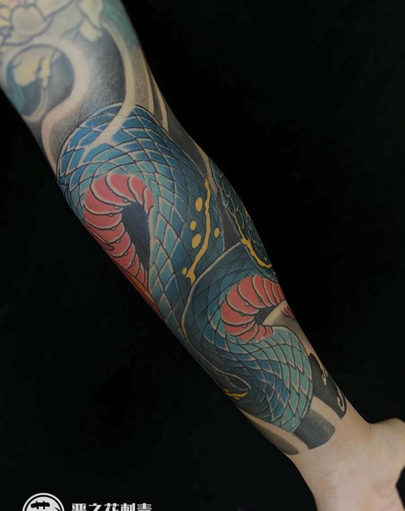 &纹身图片_手臂腿部新传统欧美写实纹身图案