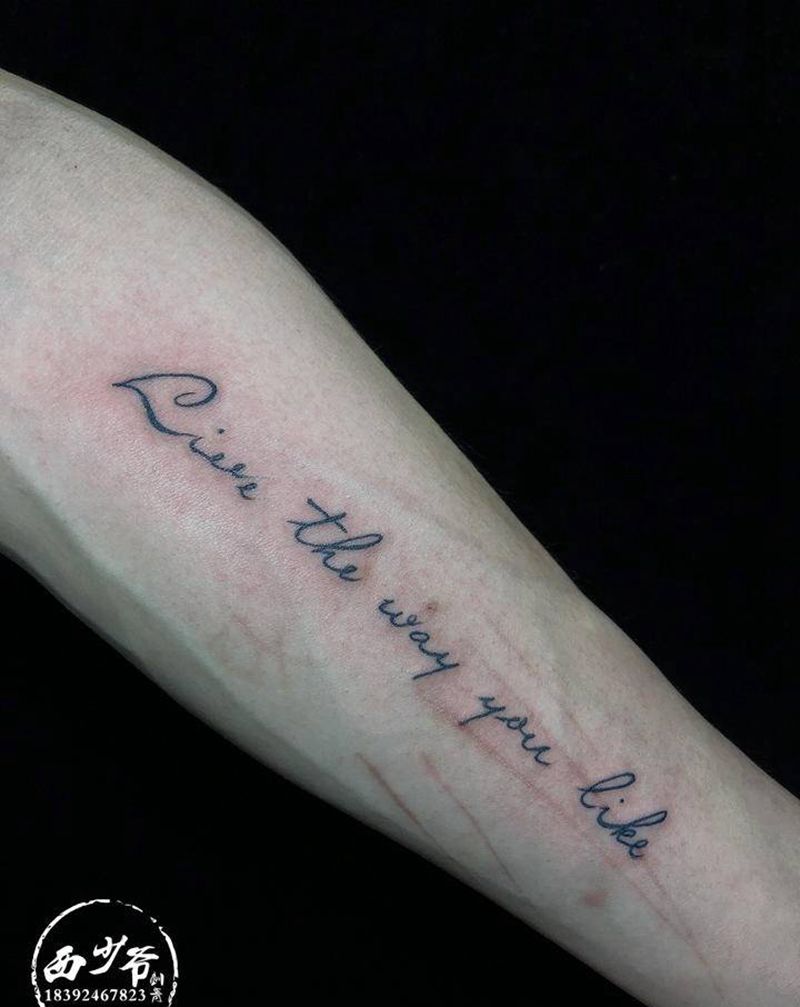 英文纹身图片_手臂纹身图案