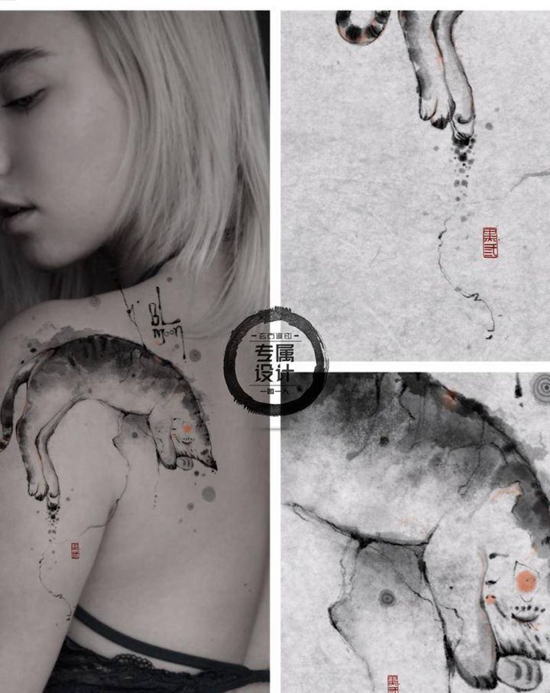 【BLmoon】+【4】纹身图片_手臂肩部水墨表现主义纹身图案