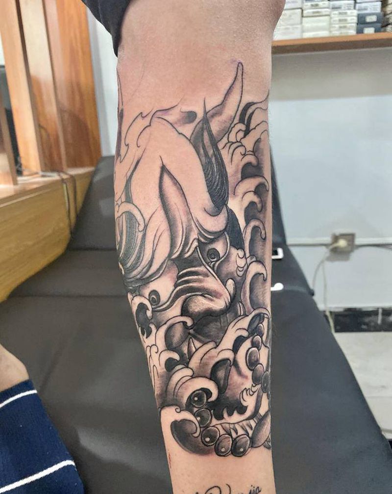 般若纹身图片_手臂腿部新传统老传统般若纹身图案