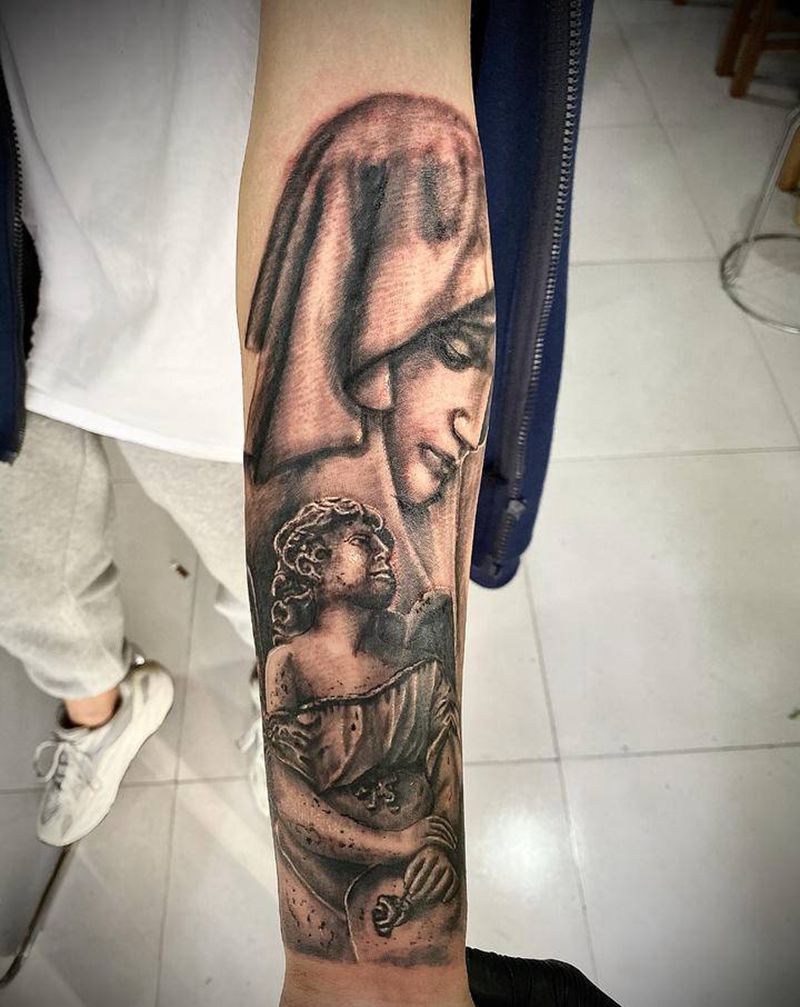 欧美纹身图片_手臂腿部欧美写实纹身图案