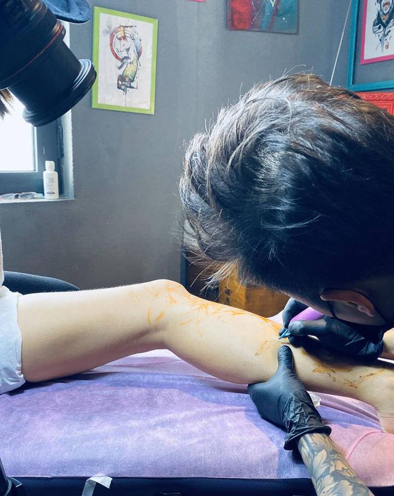 纹身课程纹身图片_水墨水彩纹身图案