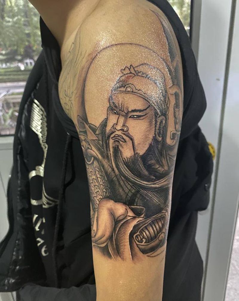 关公纹身图片_手臂腿部新传统老传统纹身图案