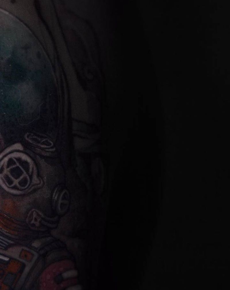 探索纹身图片_手臂腿部水墨水彩纹身图案