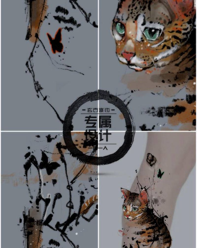 【milk】纹身图片_腿部表现主义纹身图案