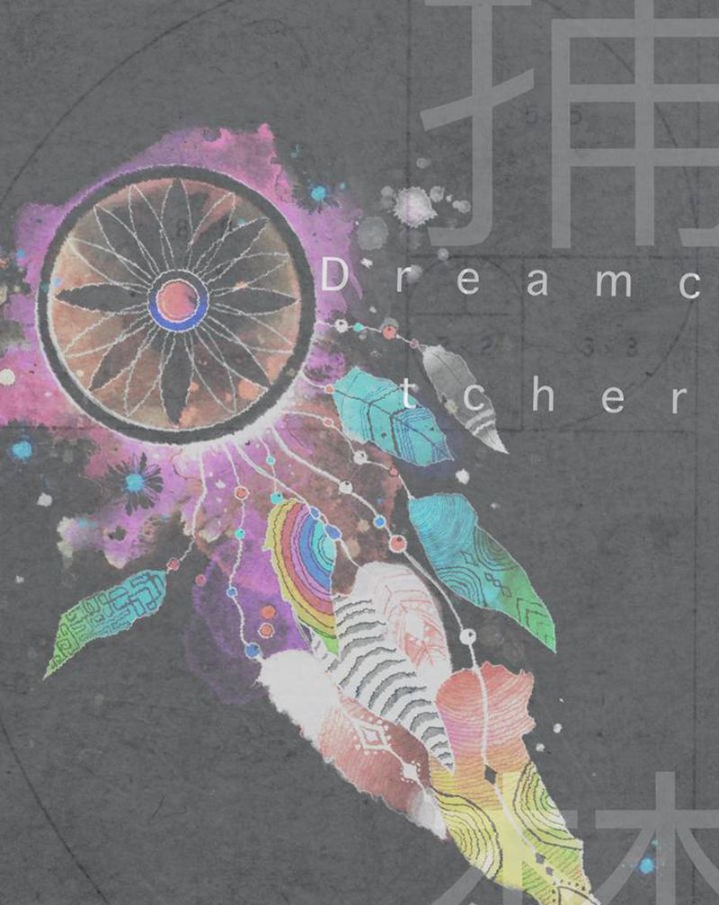 【捕梦】遮盖设计纹身图片_手臂水墨遮盖纹身图案