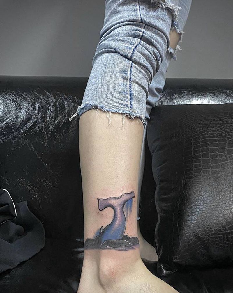 旧图遮盖纹身图片_腿部手臂水彩纹身图案