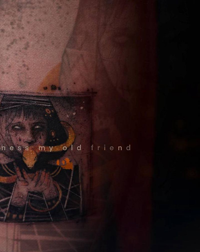 【darkness】纹身图片_手臂表现主义纹身图案