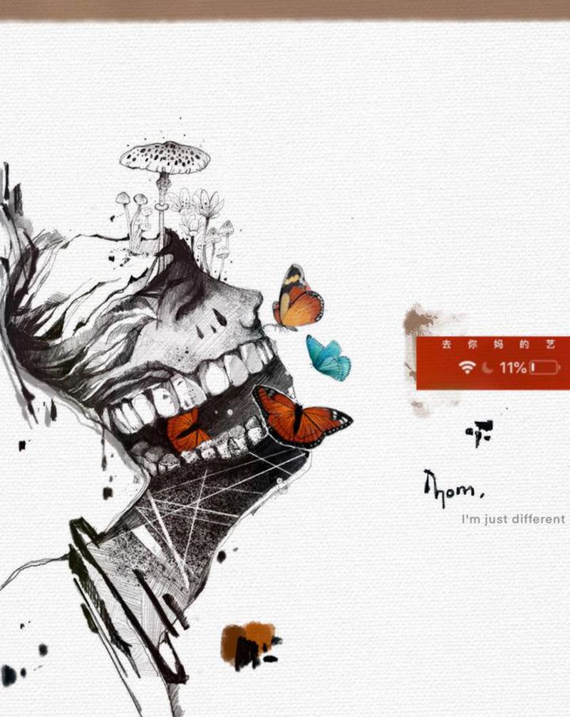 【mom,爱是五颜六色的吧？】纹身图片_表现主义纹身图案