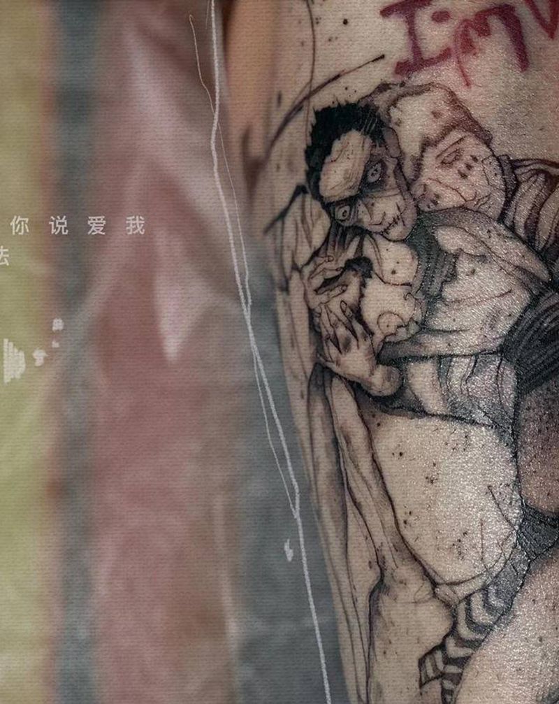 【I’m very good】纹身图片_腿部艺术纹身图案