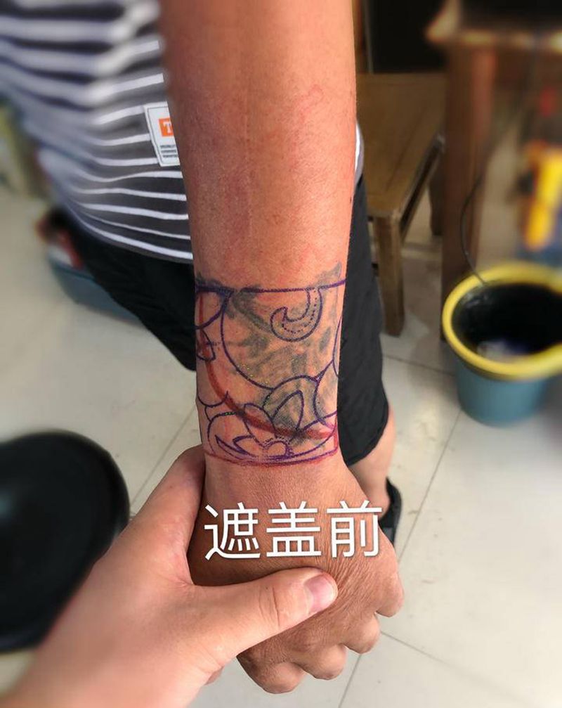 臂环遮盖顾客失败纹身纹身图片_手臂纹身图案