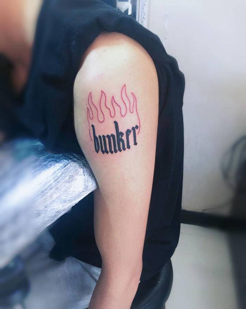 英文纹身图片_手臂纹身图案