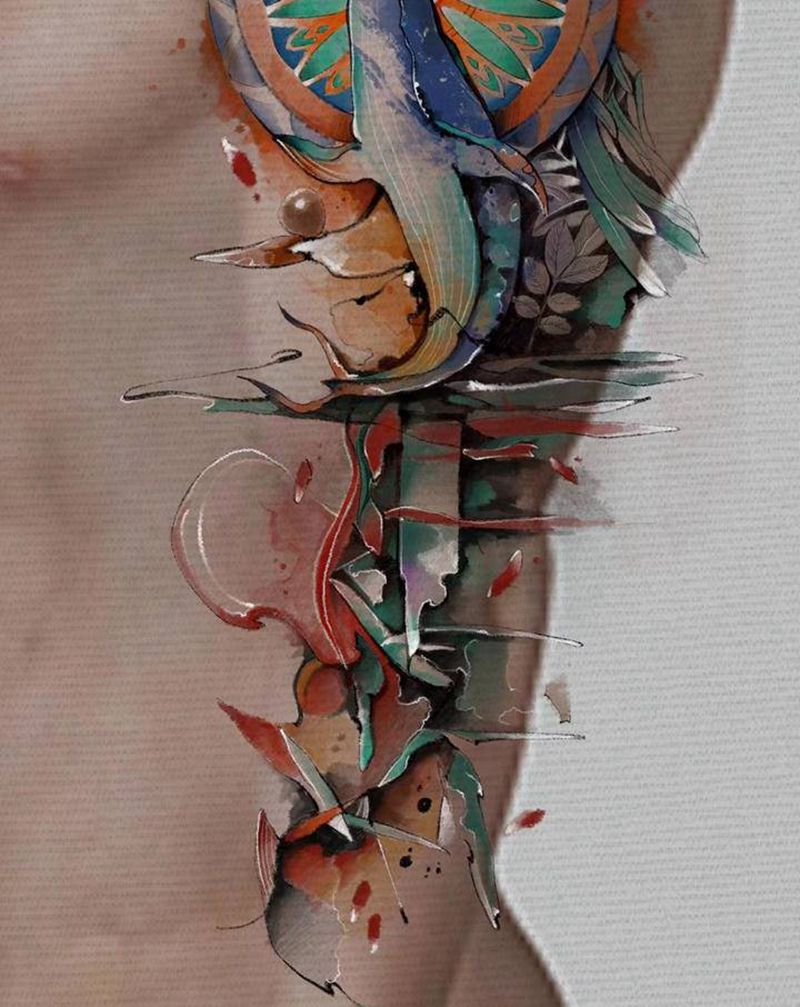 疤痕遮盖纹身图片_手臂疤痕遮盖纹身图案