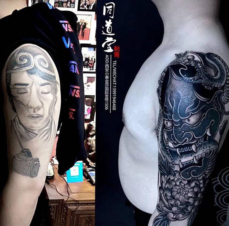 般若纹身纹身图片_手臂新传统纹身图案