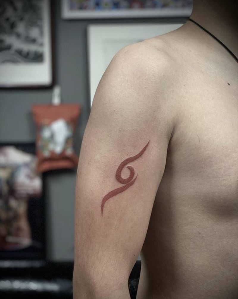 暗部纹身图片_腰部纹身图案