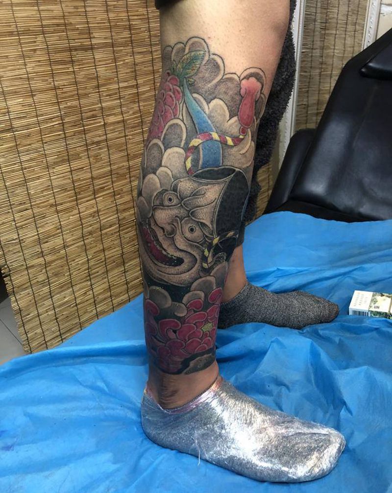 老传统班若纹身图片_老传统纹身图案