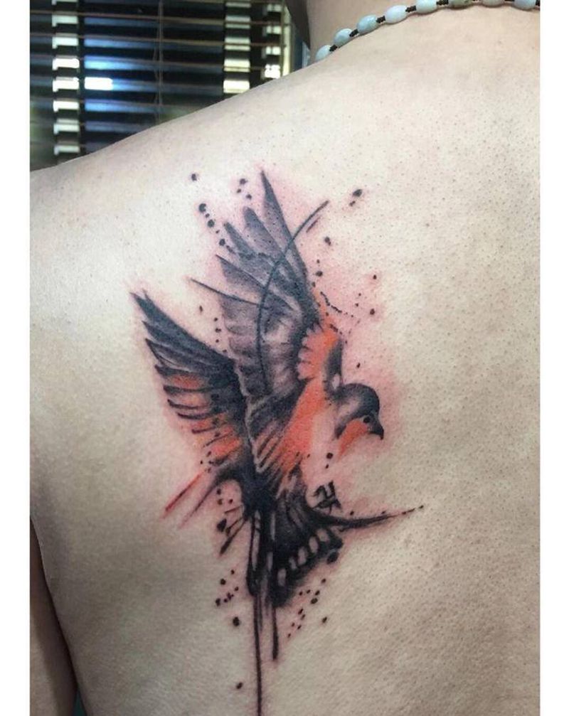 1纹身图片_背部水墨纹身图案