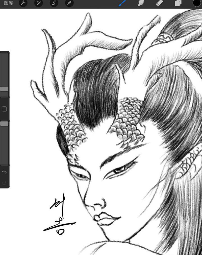 龙女纹身图片_臀部手臂新传统龙女纹身图案