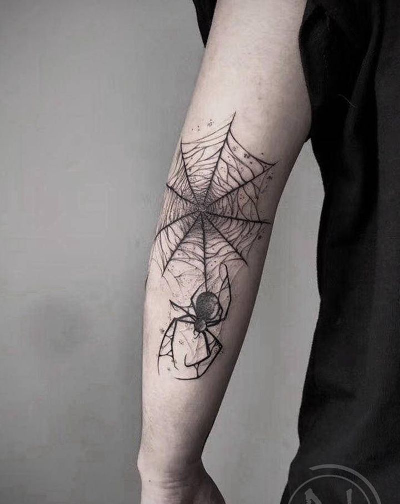 爆肘（暗黑）纹身图片_手臂网