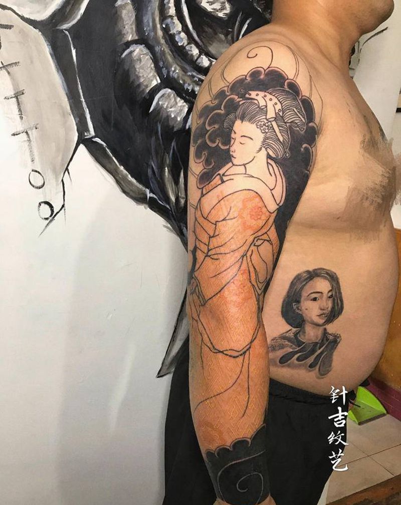 原创老传统纹身图片_手臂新传统老传统纹身图案