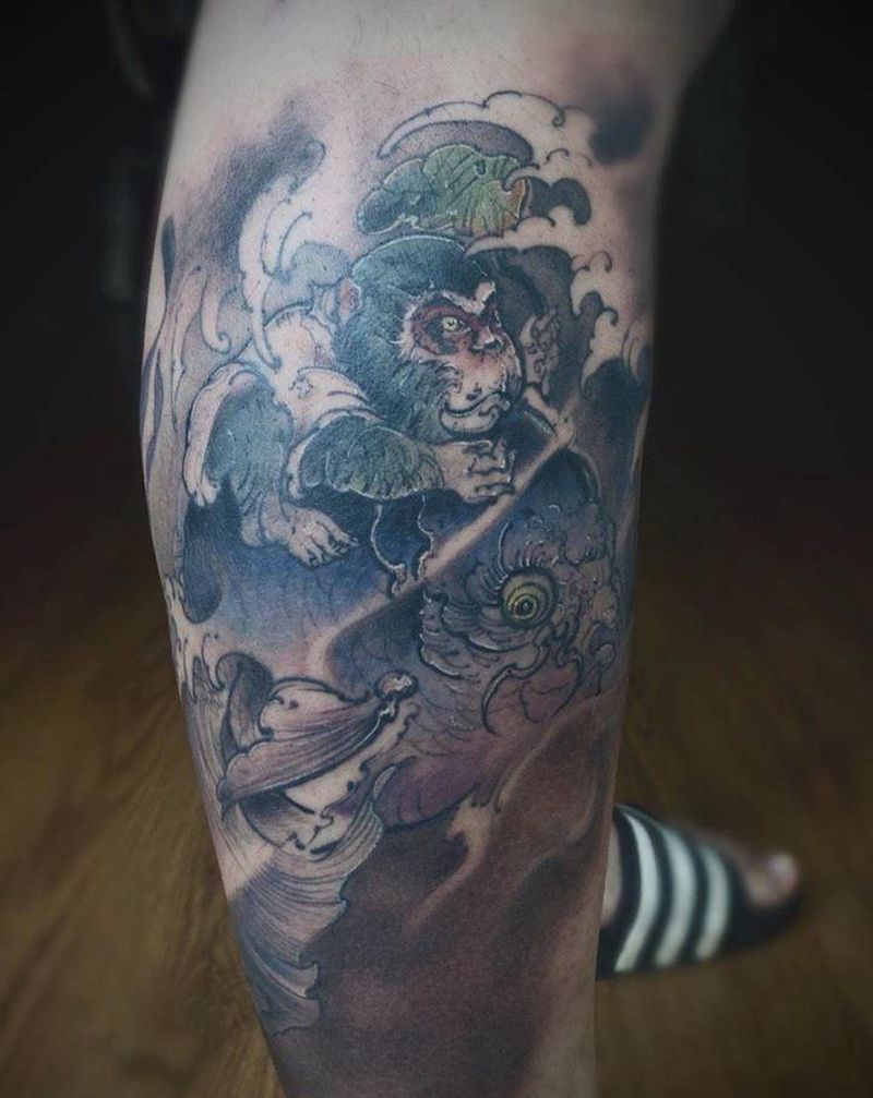 中国风纹身图片_手臂腿部纹身图案