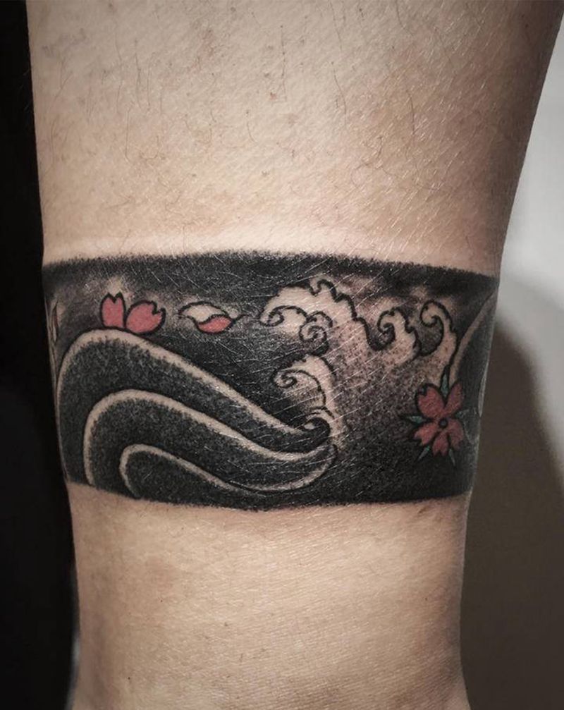 臂环、脚环系列纹身图片_腿部手臂新传统纹身图案