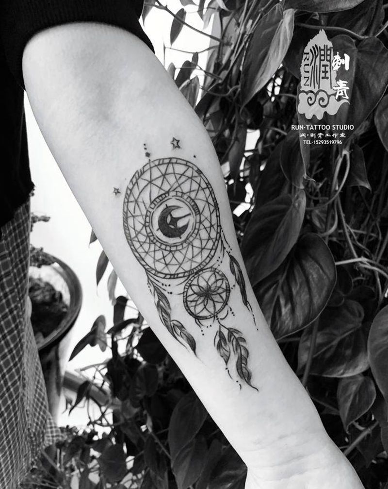 捕梦网纹身图片_手臂欧美纹身图案