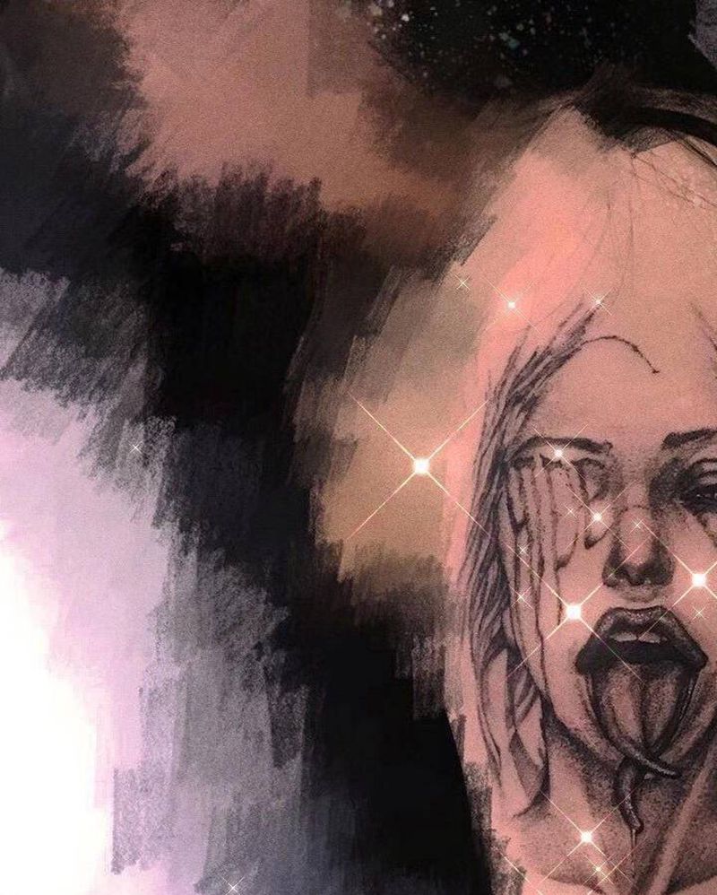 暗黑纹身纹身图片_手臂点刺纹身图案