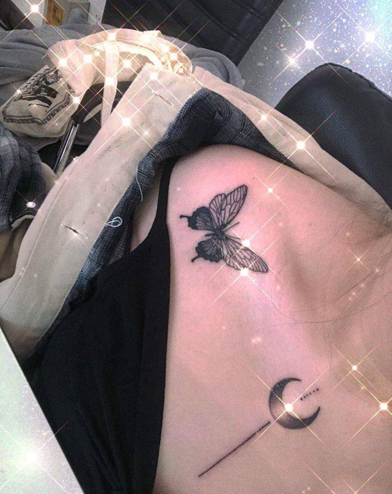 拼接纹身图片_胸部纹身图案