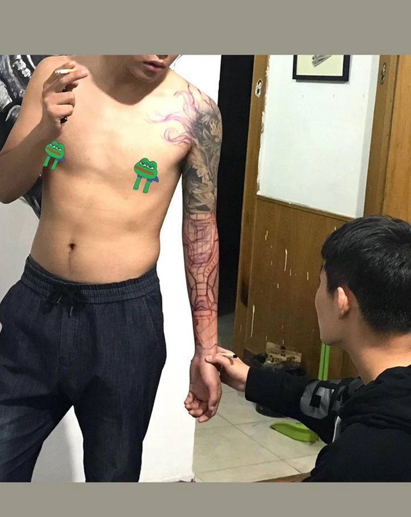 机械臂纹身图片_手臂欧美写实纹身图案