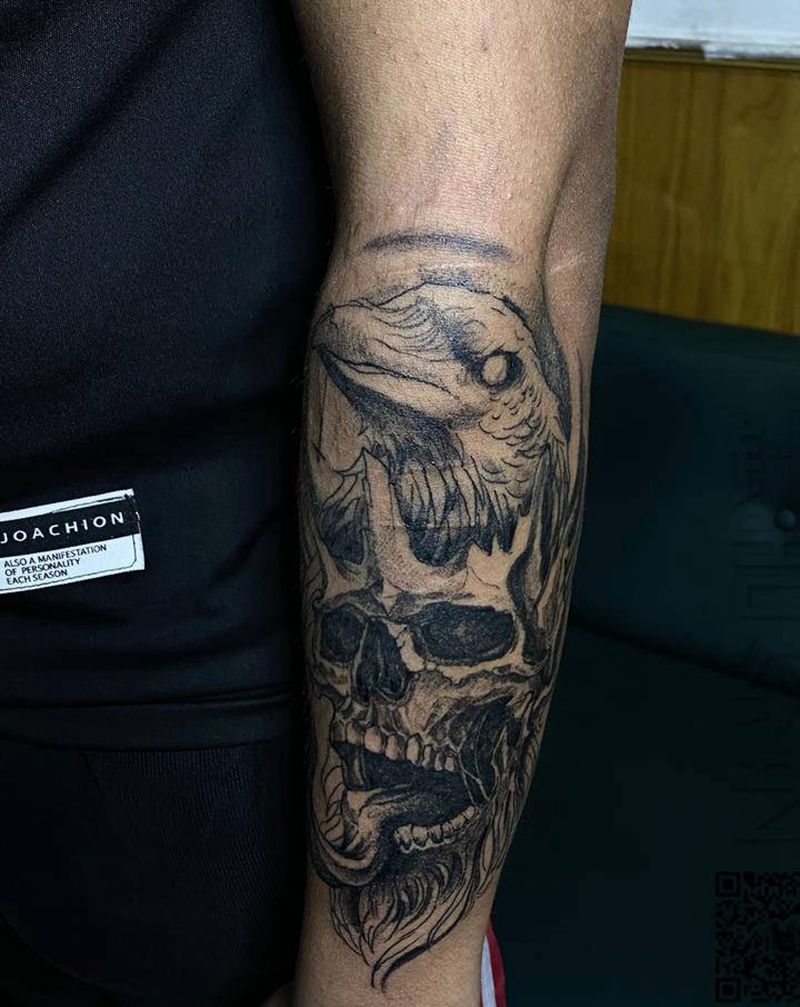 暗黑纹身纹身图片_手臂纹身图案