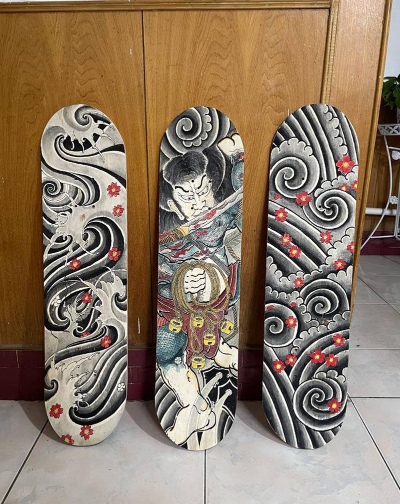 画板纹身图片_老传统纹身图案