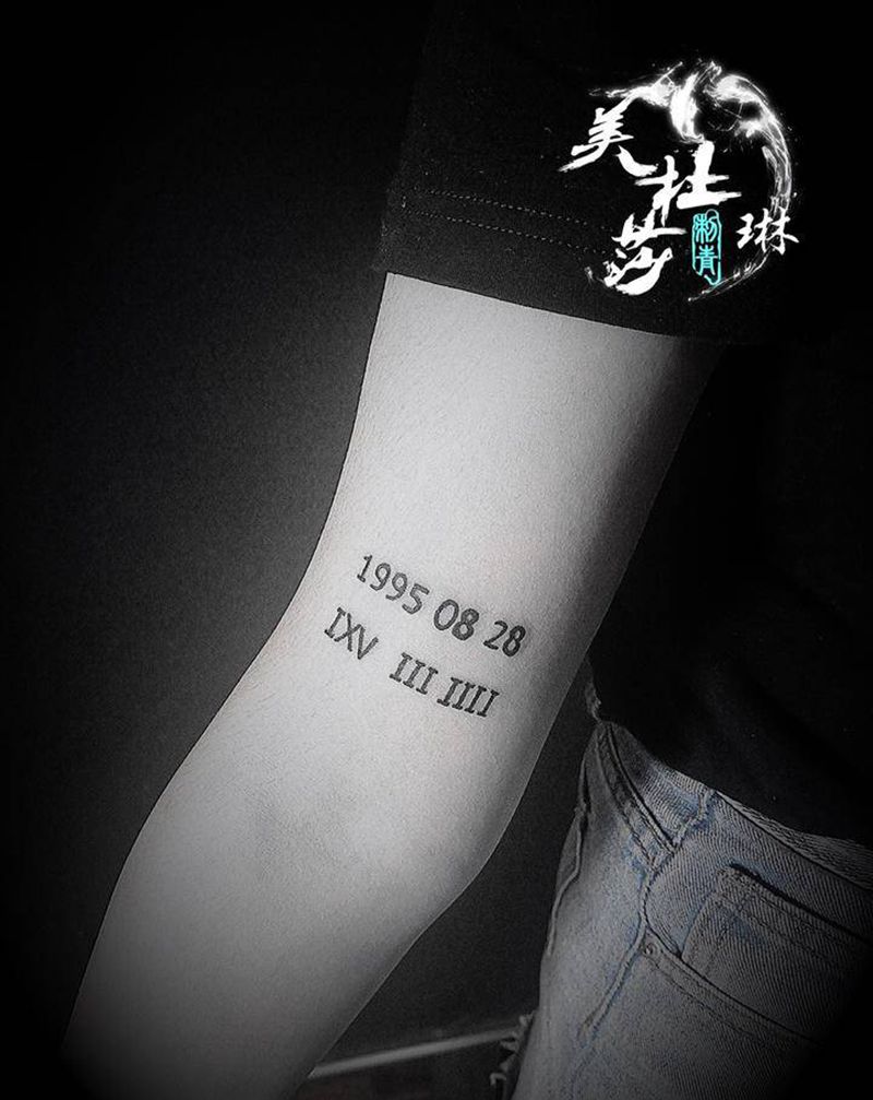 字母纹身图片_手臂字母纹身图案