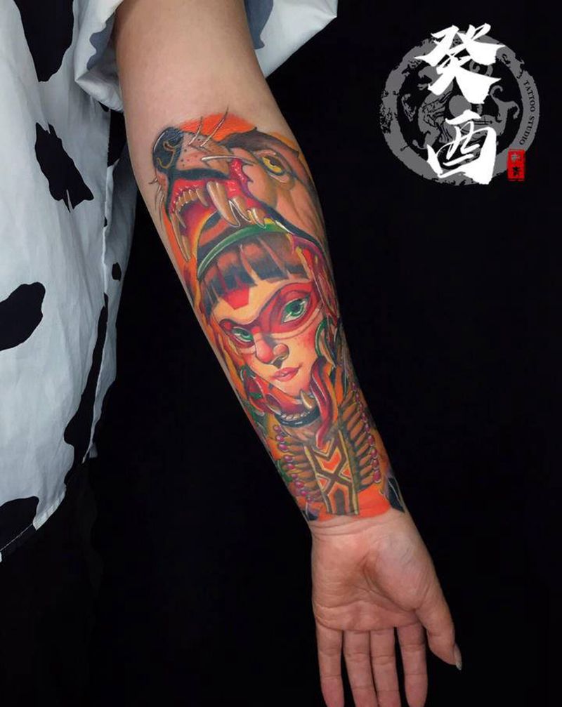 new   school纹身图片_手臂New School纹身图案