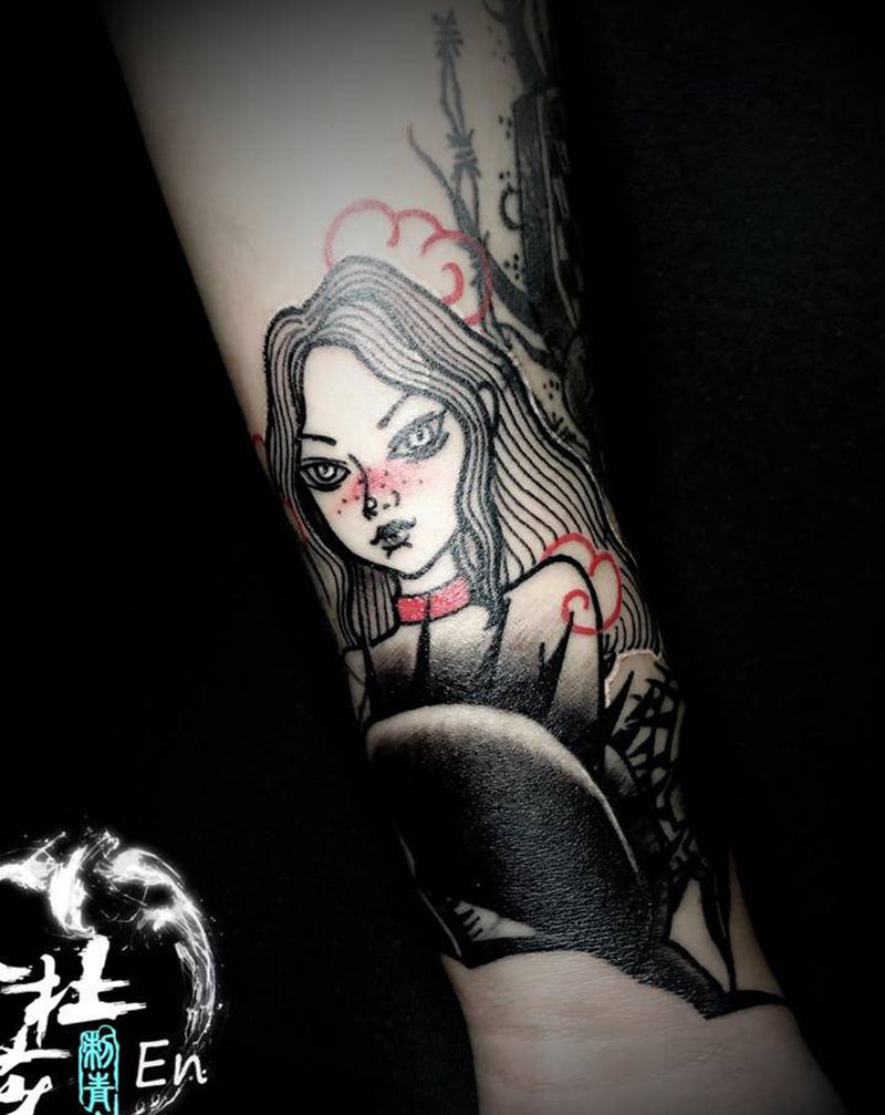 遮盖纹身图片_手臂New School纹身图案