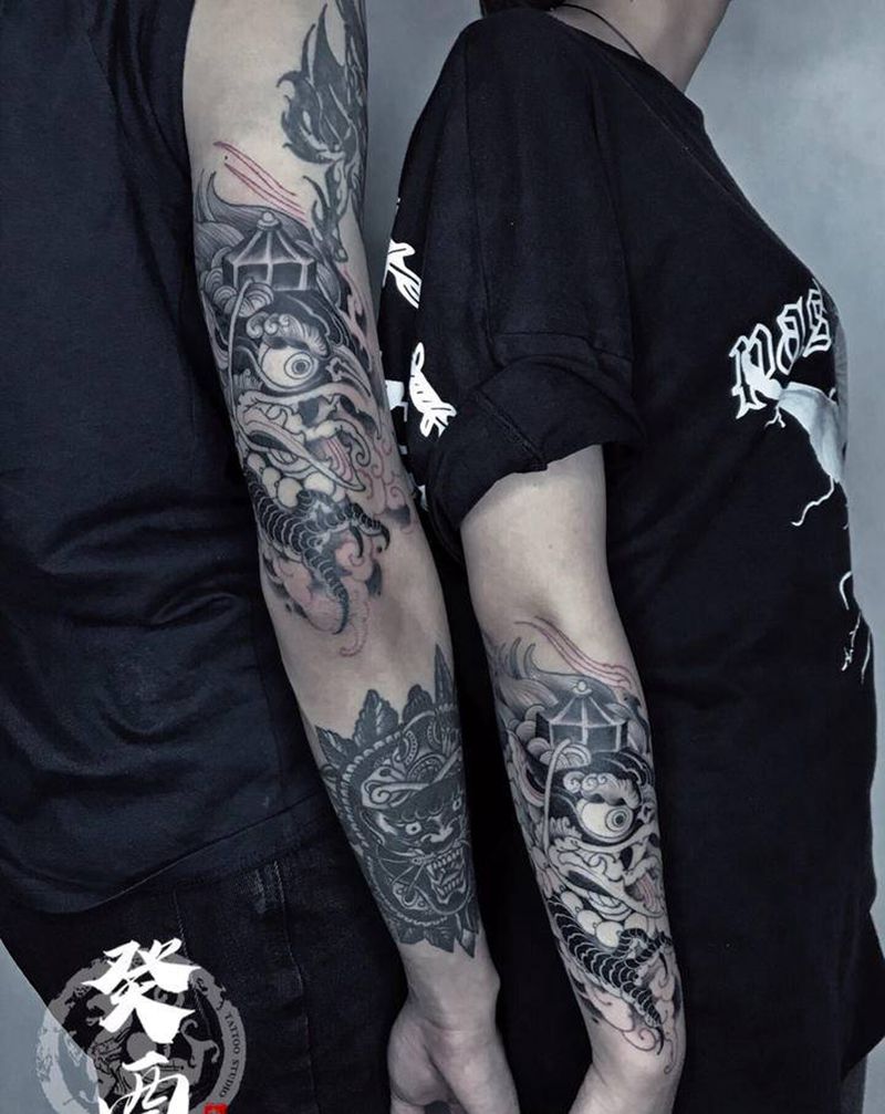 乌天狗（未完）纹身图片_手臂New School纹身图案